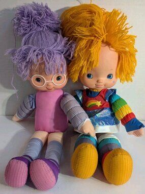 Vintage Rainbow Brite & Shy Violet Doll Lot-1983 Hallmark Mattel-Play Condition